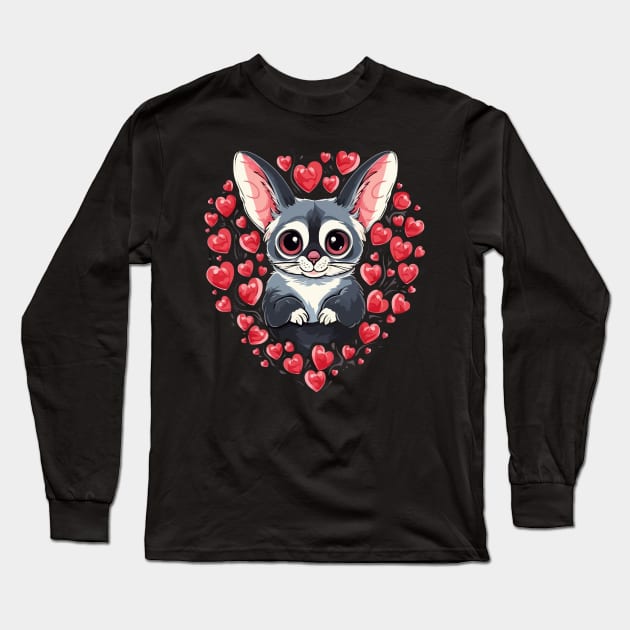 Sugar Glider Valentine Day Long Sleeve T-Shirt by JH Mart